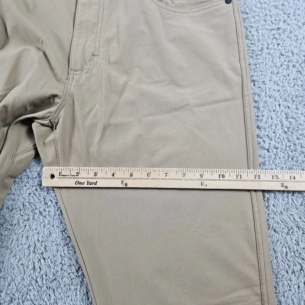 Wrangler ATG Pants Mens 35x32 Khaki Stretch Hiking Outdoor Trail All Terrain